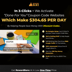 RewardBanx Coupon Code Website Builder